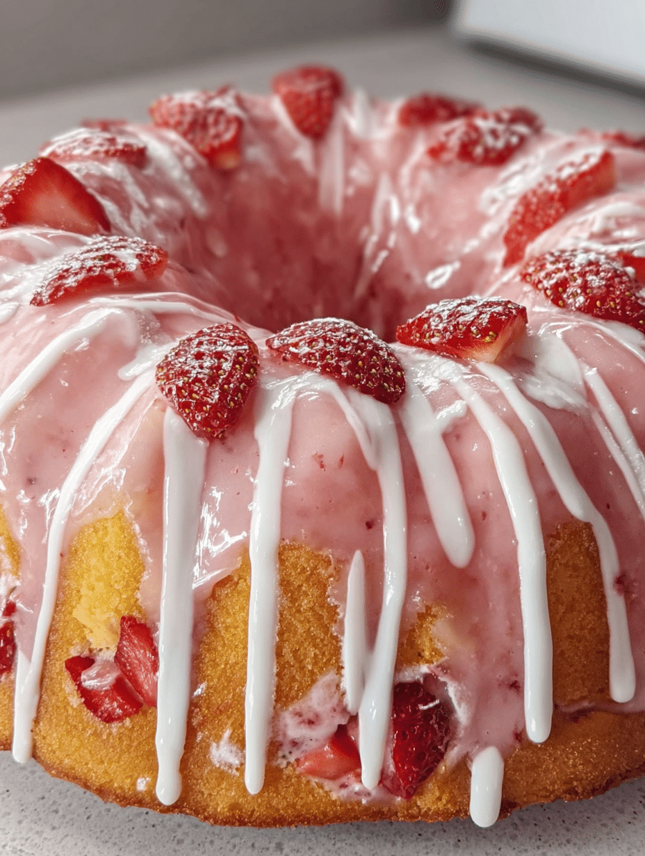 Strawberry Italian Cream Pound Cake