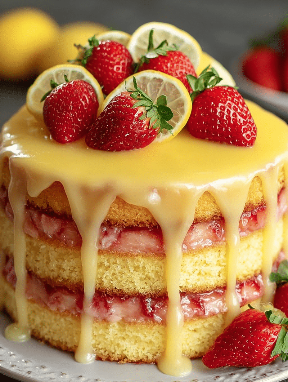 Strawberry Lemonade Buttermilk Cake