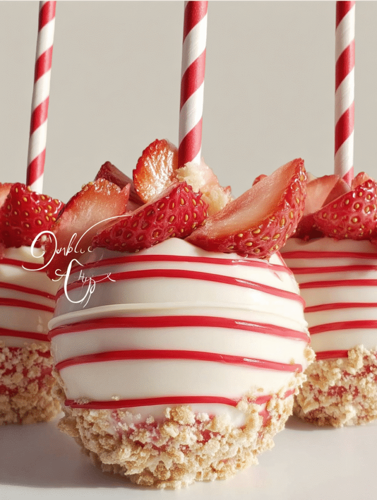 Strawberry Shortcake Candy Apples