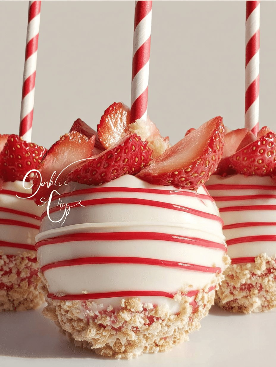 Strawberry Shortcake Candy Apples
