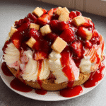 Strawberry Shortcake Swirl Pie