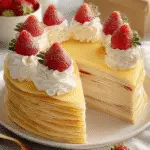 Strawberry Vanilla Mille Crêpe Cake: A Must-Try Dessert! 3 Strawberry Vanilla Mille Crêpe Cake