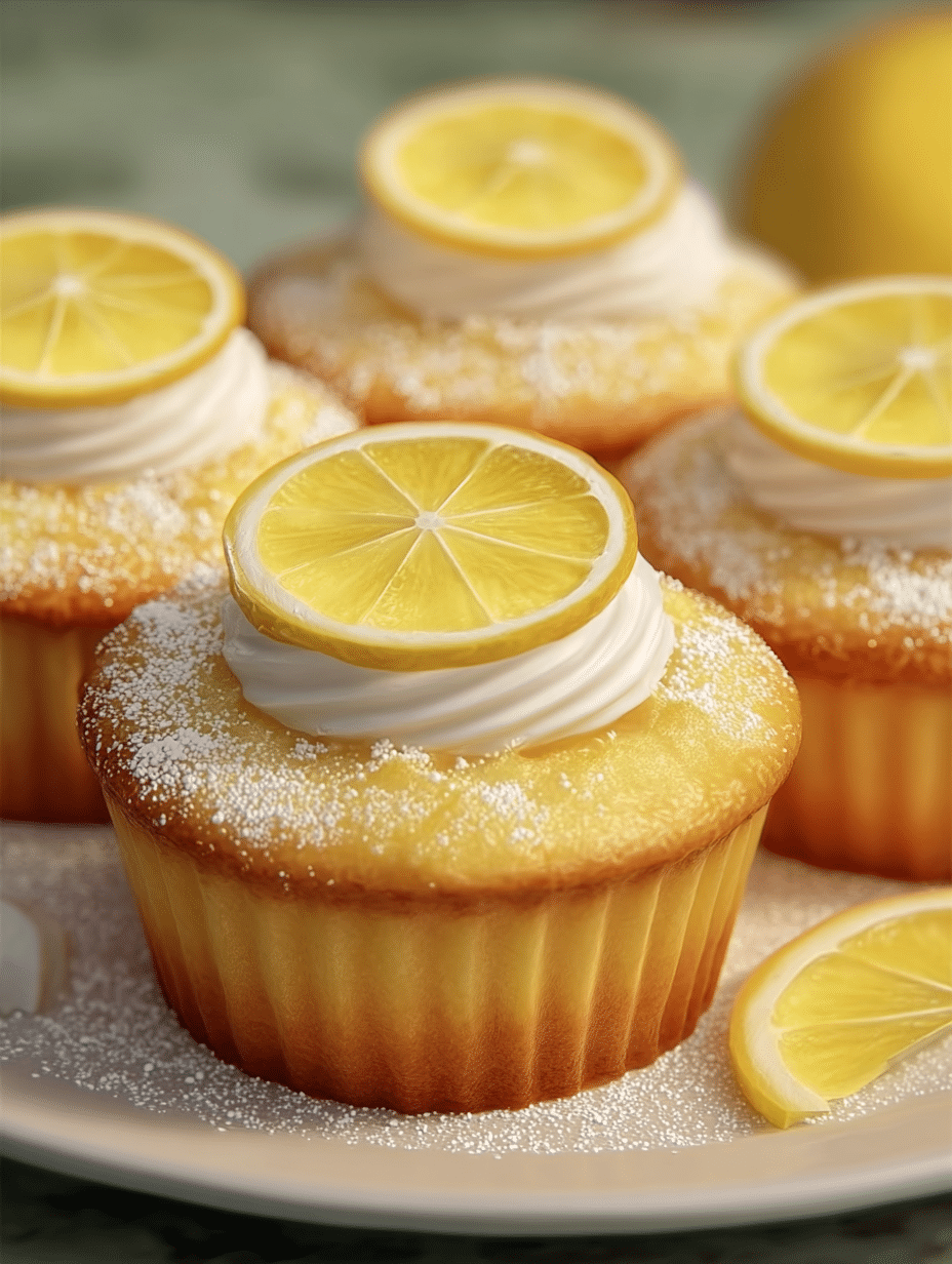 Sunny Lemon Cupcakes with a Zesty Center