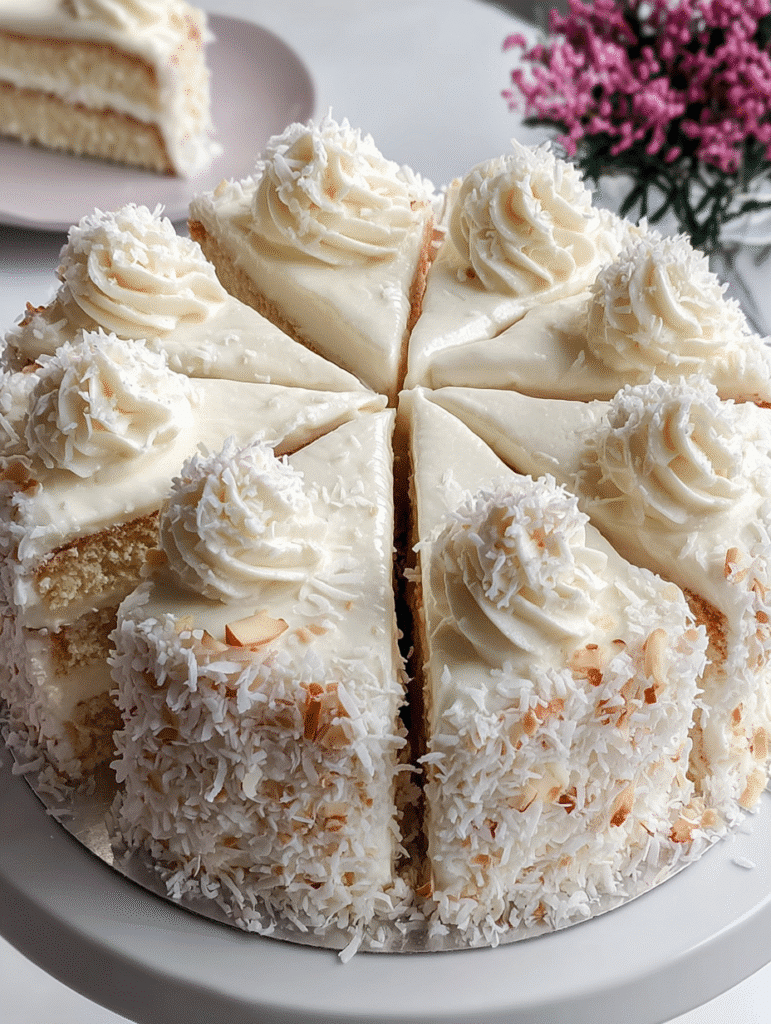 White Chocolate Coconut Almond Dream Cake