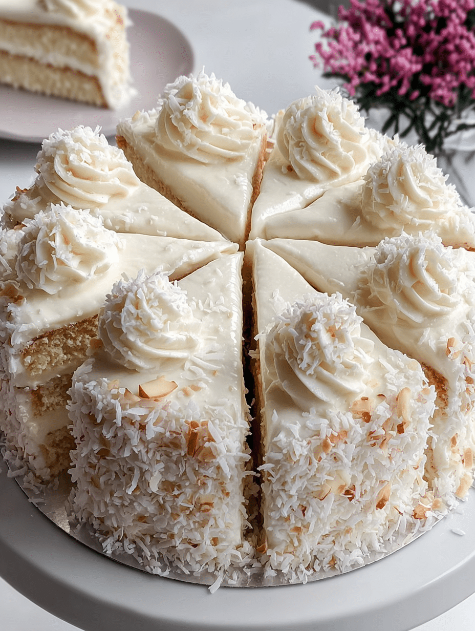 White Chocolate Coconut Almond Dream Cake