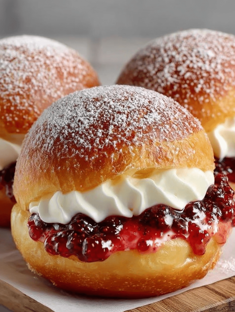 Berry Cream Brioche Bombs