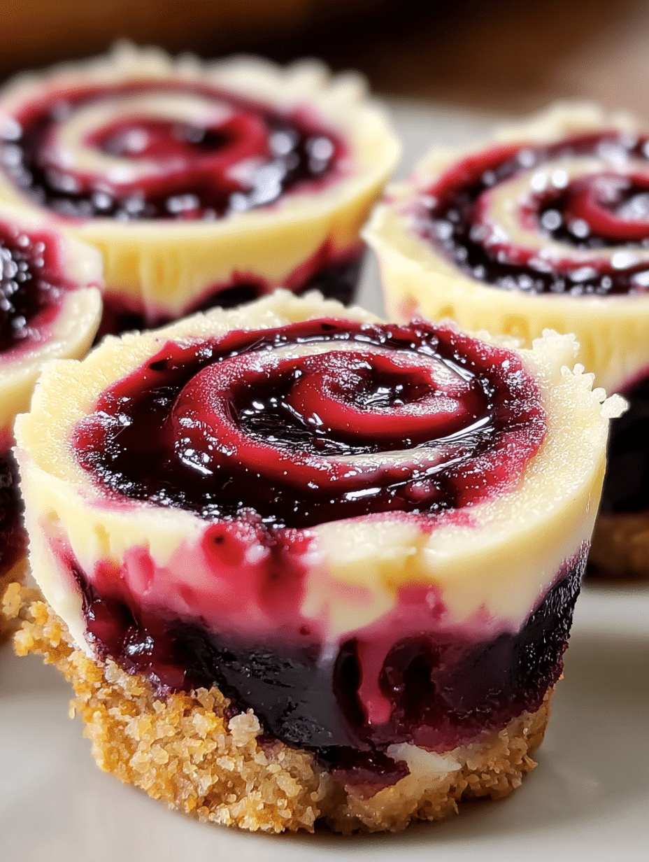 Berry Swirl Cheesecake Bites: A Delightful Treat Awaits! 2 Berry Swirl Cheesecake Bites