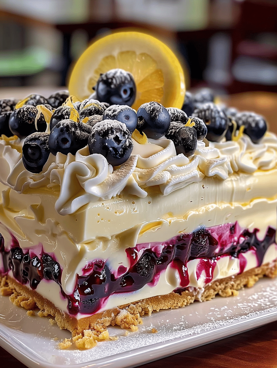 Blueberry Lemon Dream Icebox Cake