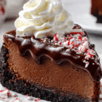 Chocolate Candy Cane Cheesecake