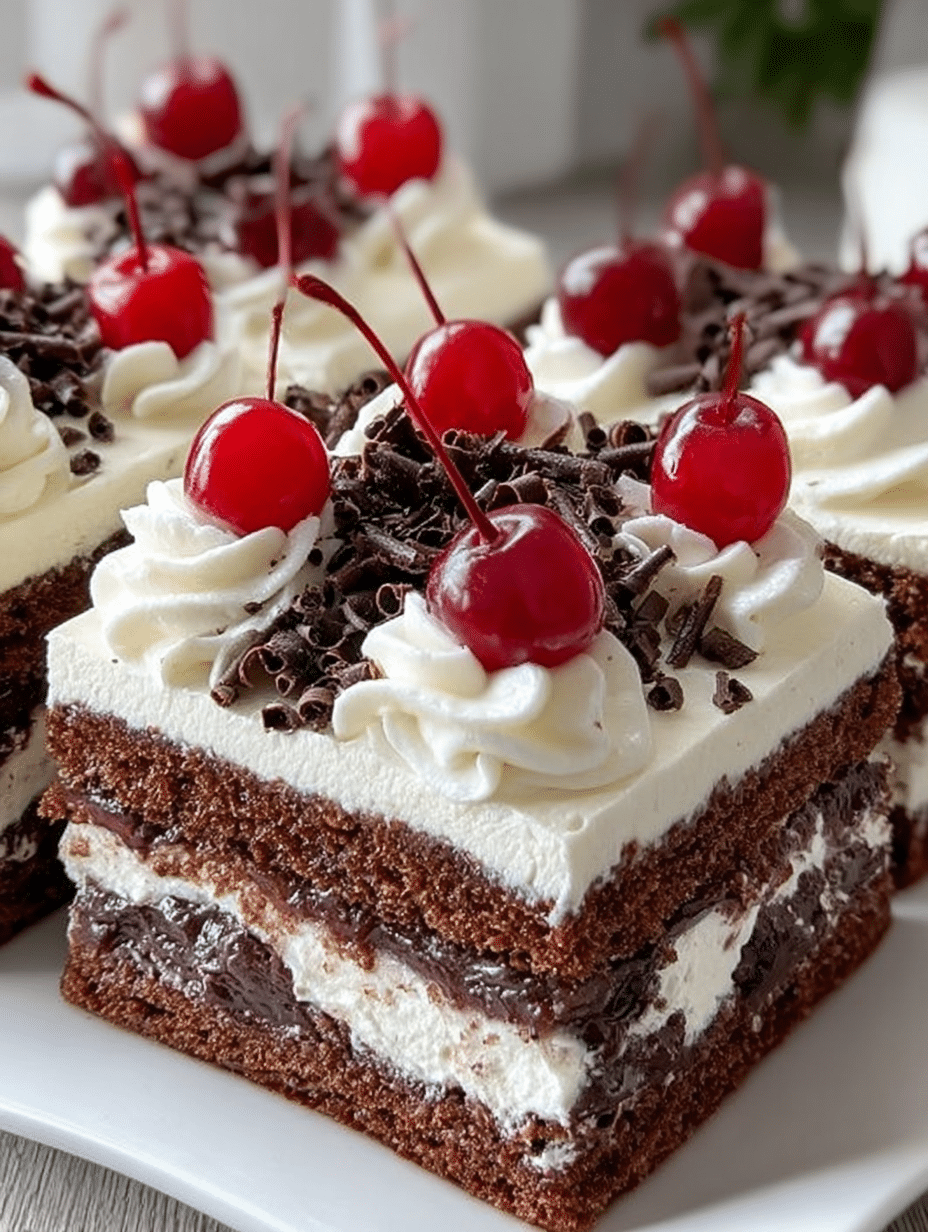 Classic Black Forest Cake Squares