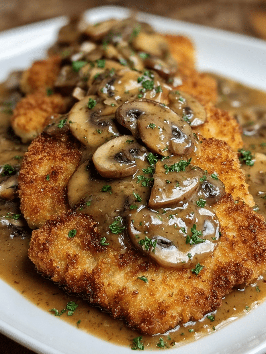 Classic German Jägerschnitzel with Creamy Mushroom Gravy