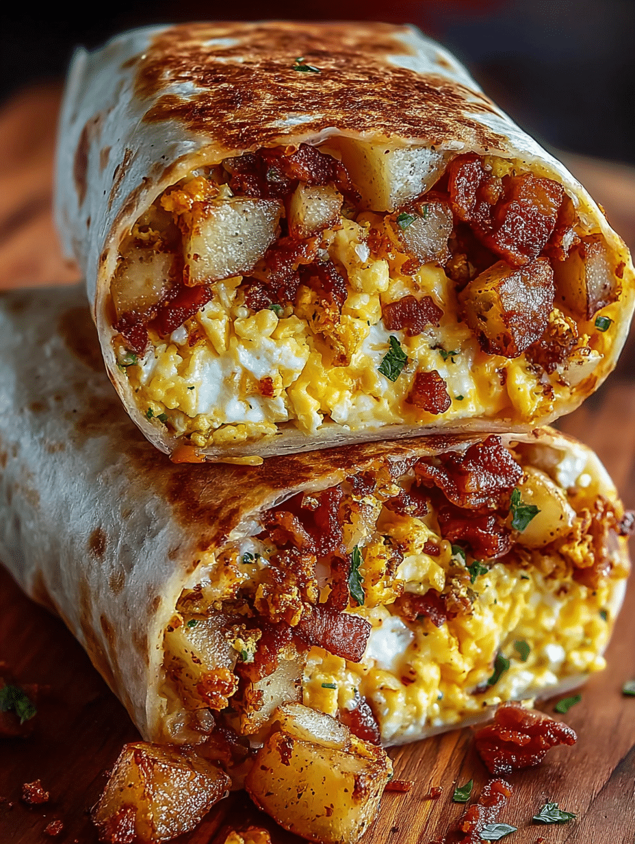 Crispy Bacon Breakfast Burrito: A Crunchy Delight! 2 Crispy Bacon Breakfast Burrito