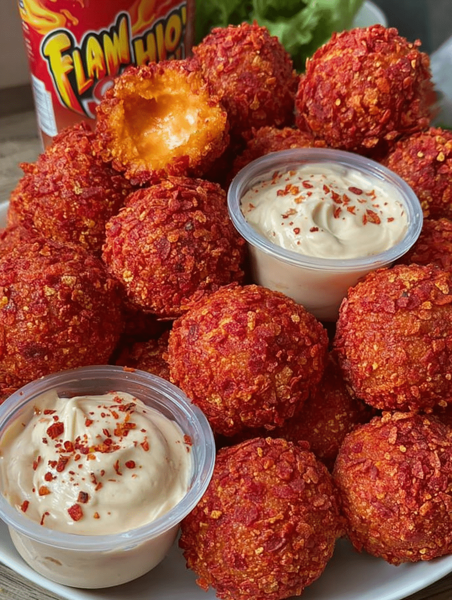 Flamin’ Hot Cheese Ball Bites
