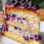 Lemon Blueberry Layer Cake with Cream Cheese Frosting