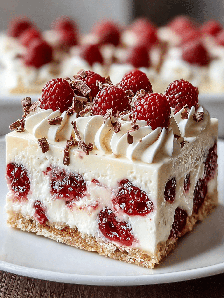 No-Bake Raspberry Cream Dream Bars