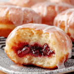 Raspberry-Filled Glazed Jelly Donuts