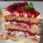 Raspberry-Vanilla Crunch Layer Cake