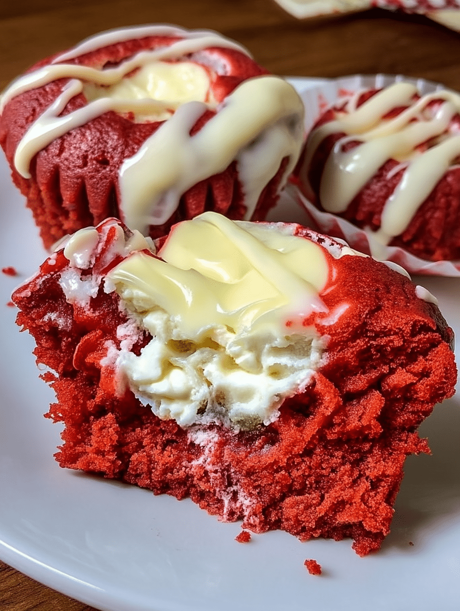 Red Velvet Cheesecake Surprise Cupcakes