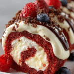 Red Velvet Cheesecake Sushi Roll Dessert