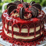 Red Velvet Oreo Drip Cake