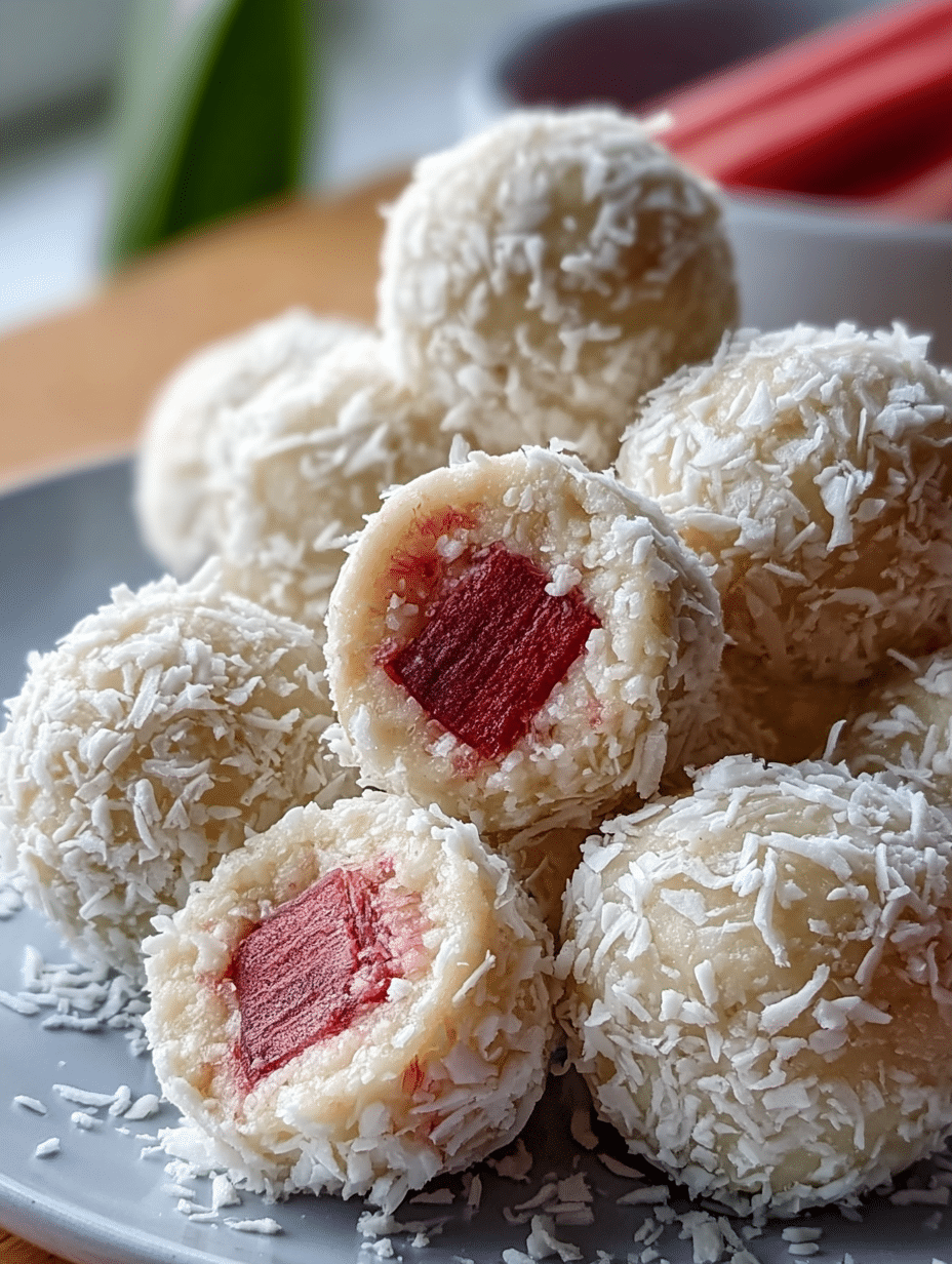 Rhubarb & Coconut Bliss Balls: A Tasty Treat Recipe 2 Rhubarb & Coconut Bliss Balls
