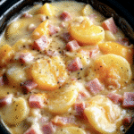 Slow Cooker Cheesy Ham Potato Casserole
