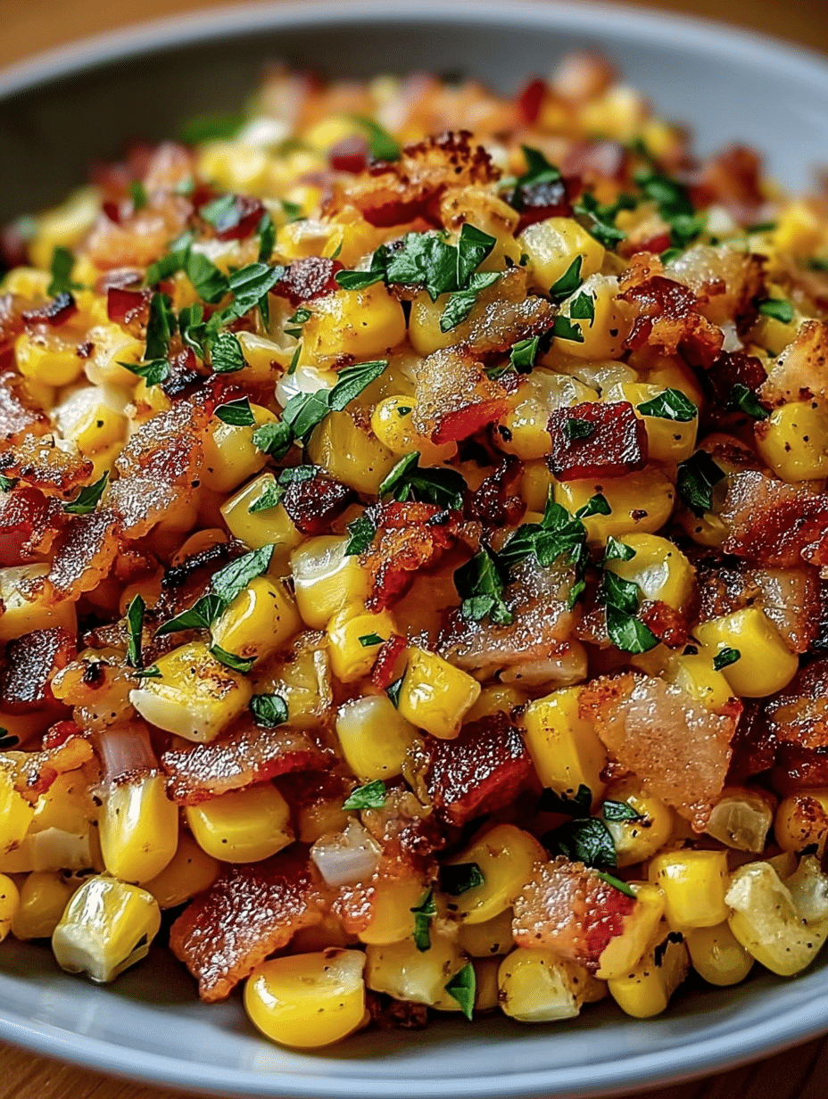 Smoky Fried Corn with Bacon