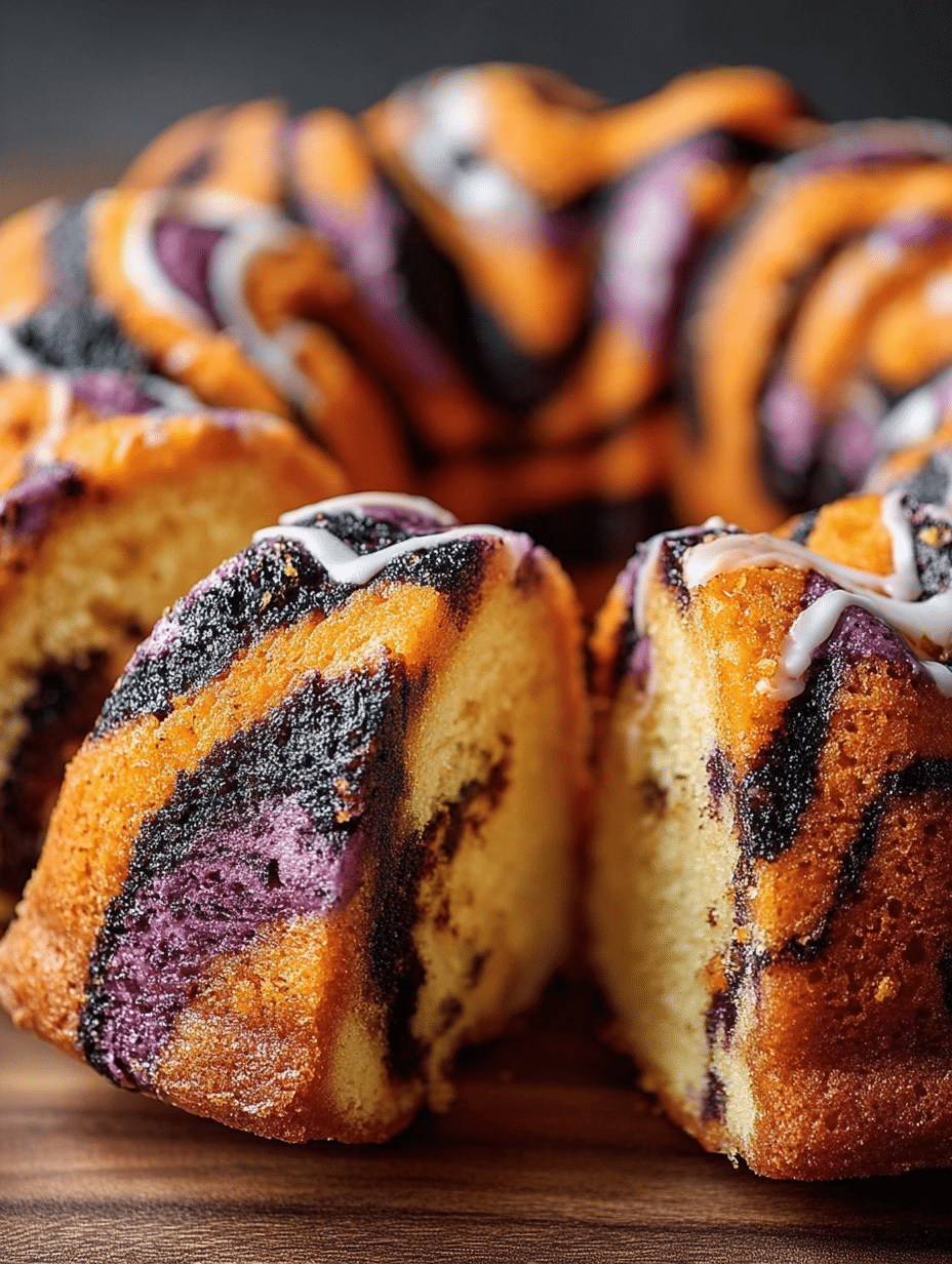 Spooky Swirl Halloween Bundt Cake