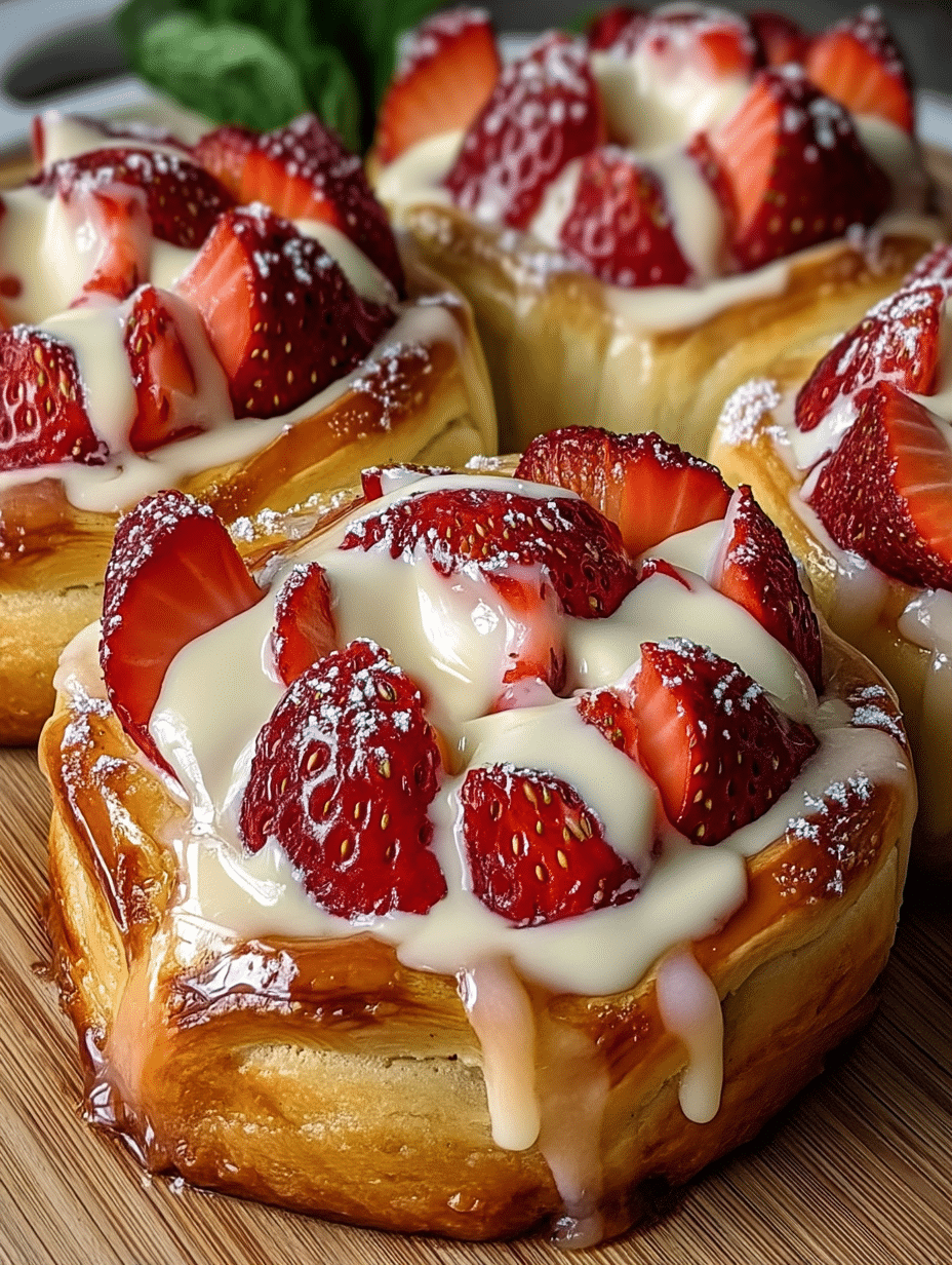 Strawberry Custard Danish Pastries