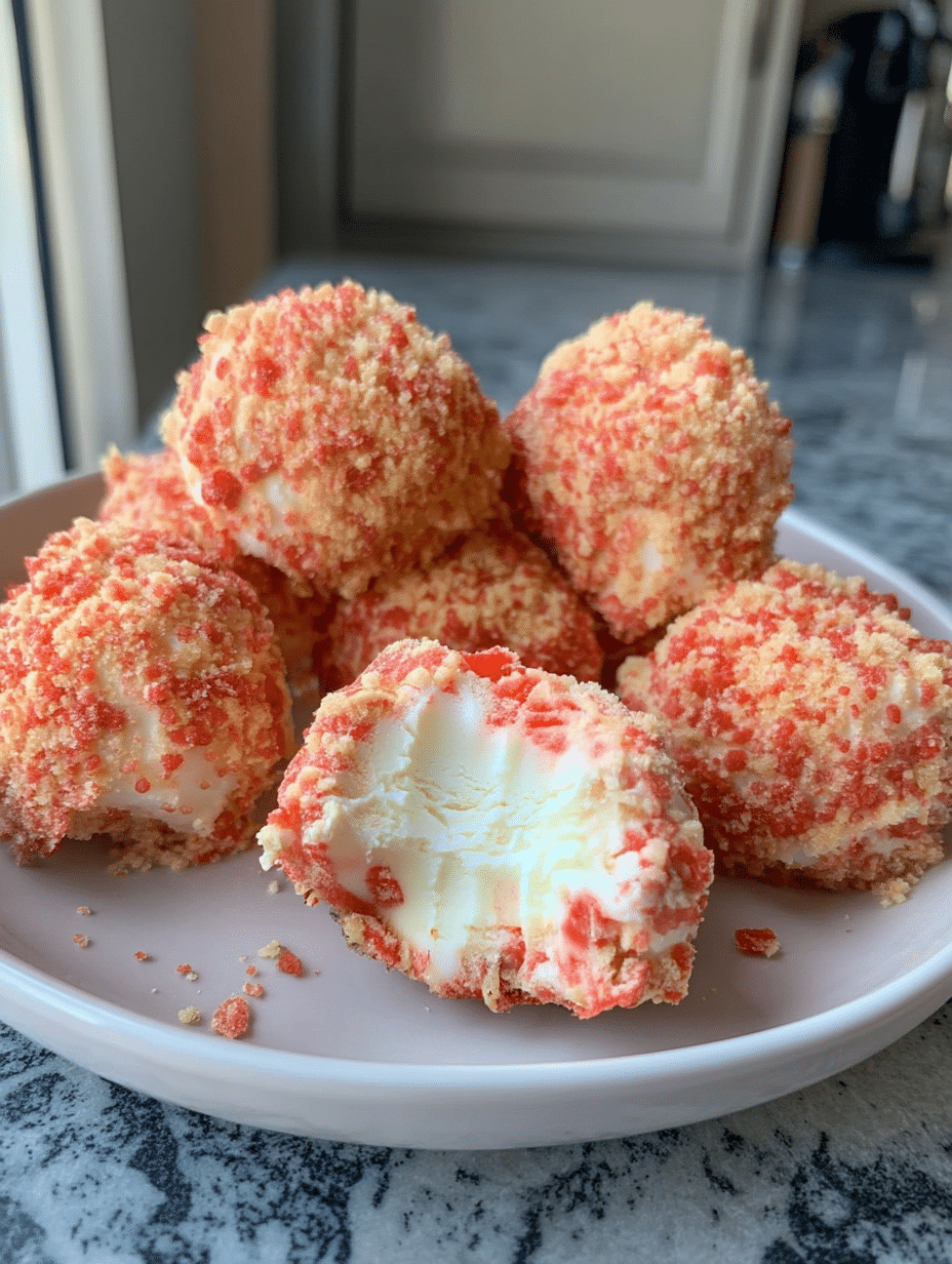 Strawberry Shortcake Cheesecake Bites
