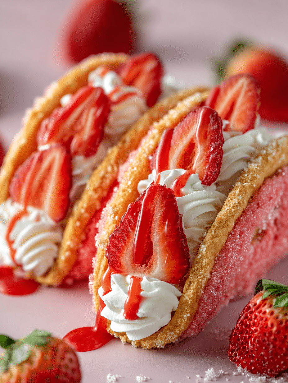 Strawberry Shortcake Dessert Tacos: A Sweet Treat Recipe! 2 Strawberry Shortcake Dessert Tacos
