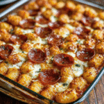 Tater Tot Pizza Casserole