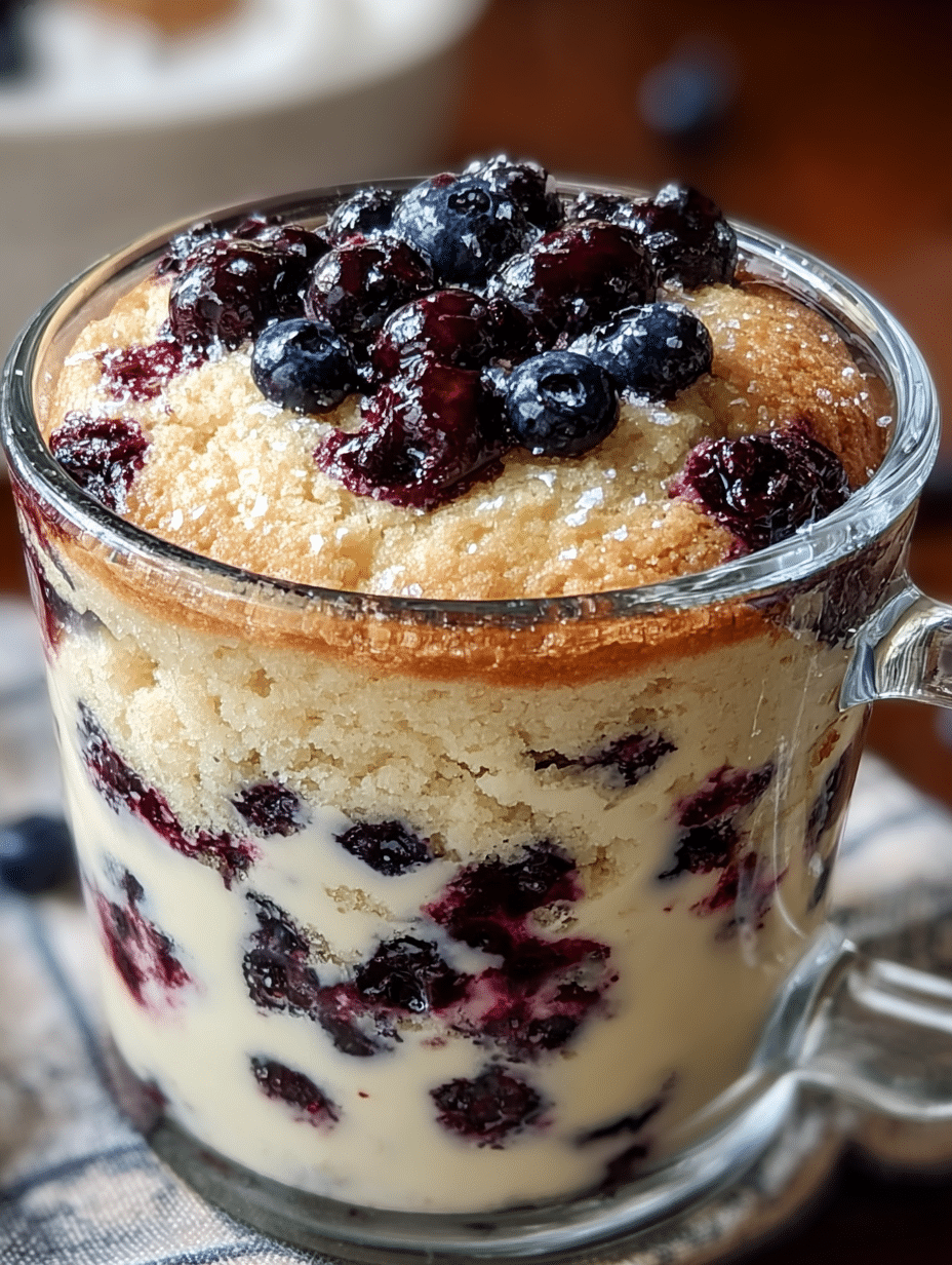 Blueberry Vanilla Mug Cake