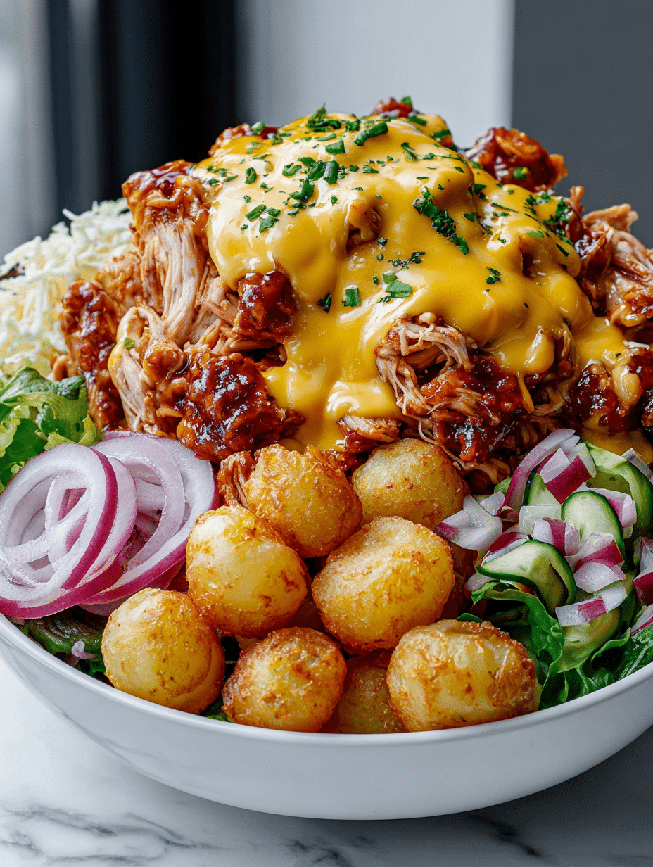 BBQ Chicken & Cheesy Potato Power Bowl
