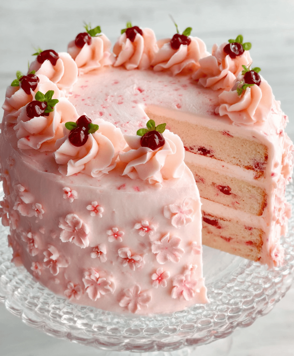 Blush Pink Cherry Blossom Cake: A Delightful Recipe! 2 Blush Pink Cherry Blossom Cake