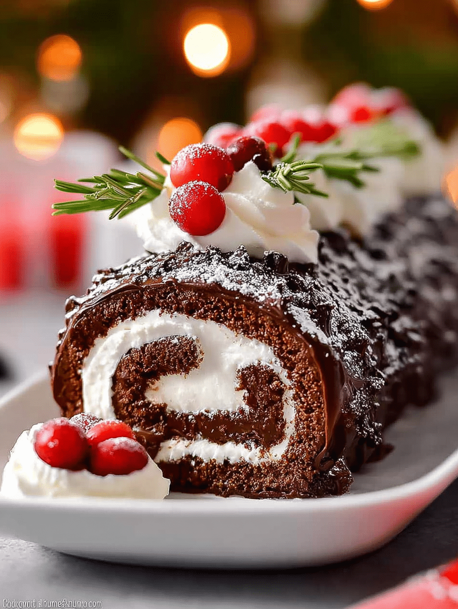 CLASSIC CHOCOLATE GANACHE YULE LOG