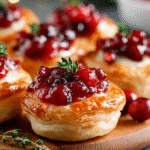 CRANBERRY BRIE PUFF PASTRY CUPS