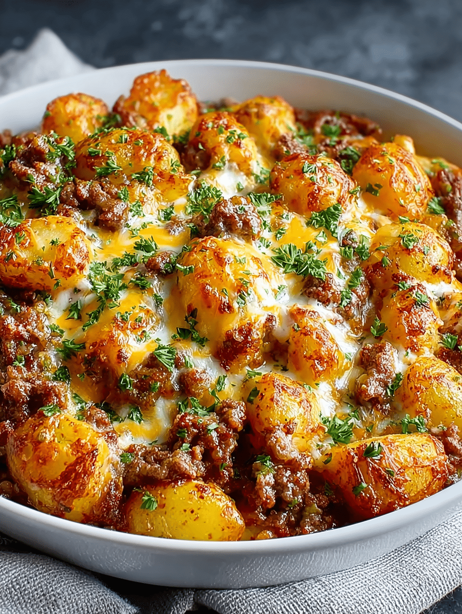 Cheesy Beef & Potato Skillet Bake: A Comforting Delight! 2 Cheesy Beef & Potato Skillet Bake