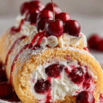 Cherry Cream Swiss Roll