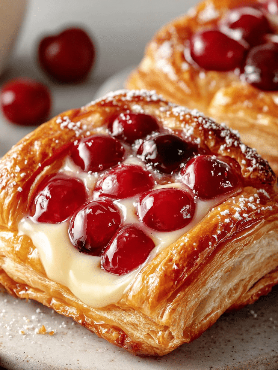 Cherry Custard Danish Pastries