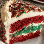 Christmas Red & Green Velvet Cake
