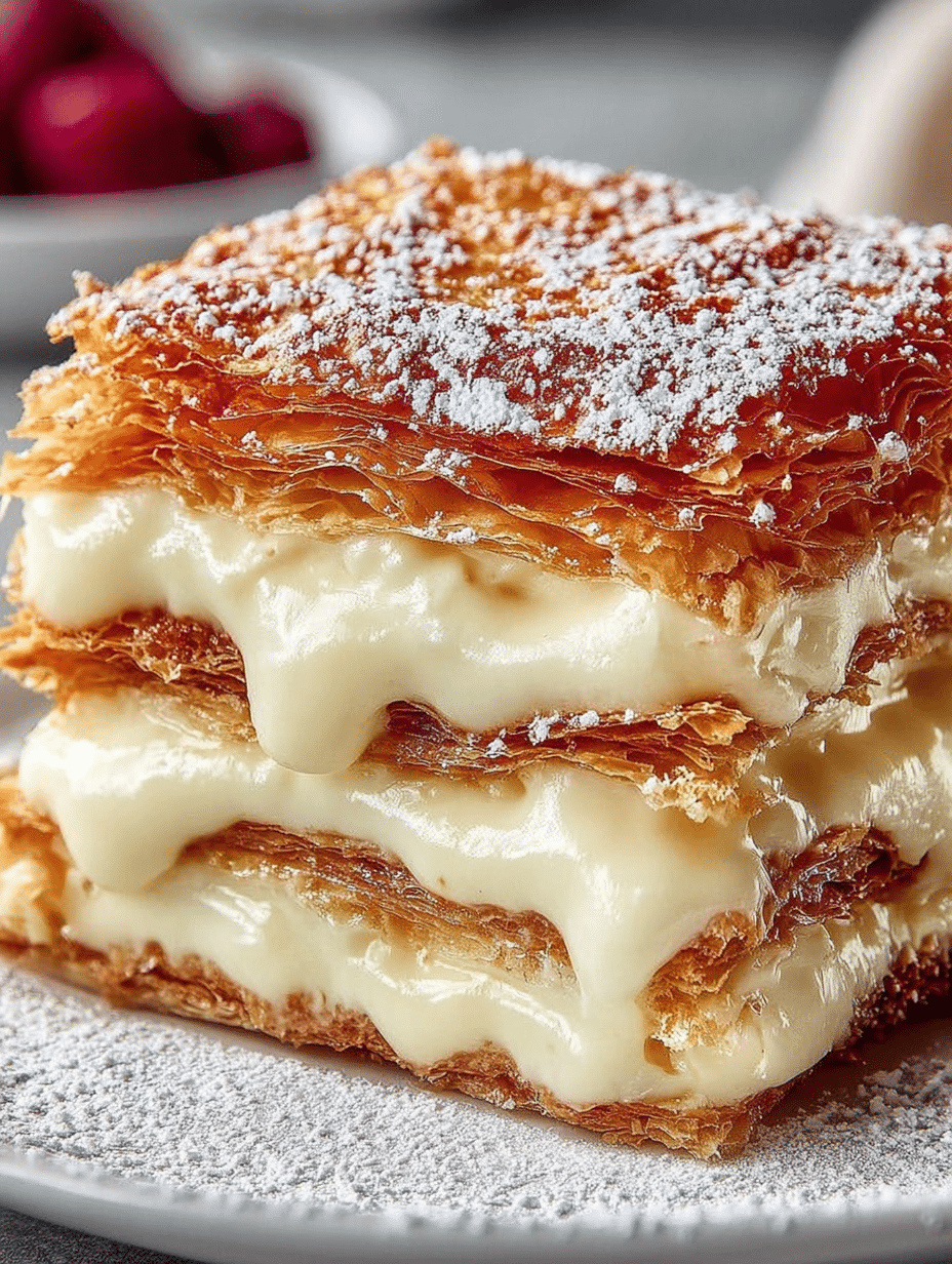 Classic Vanilla Custard Napoleon (Mille-Feuille)