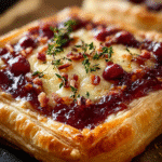 Cranberry Brie Puff Pastry Tart