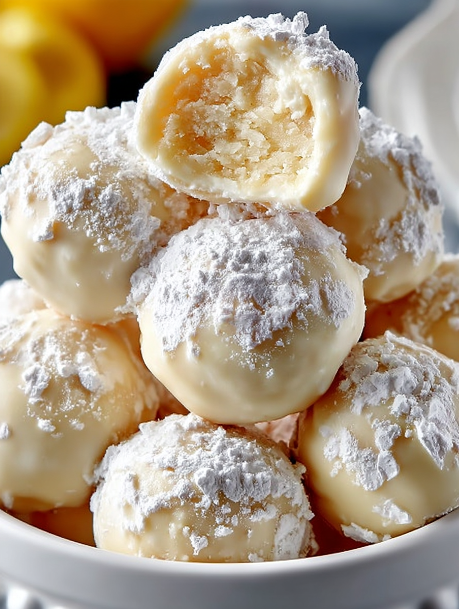 Lemon Snowball Truffles