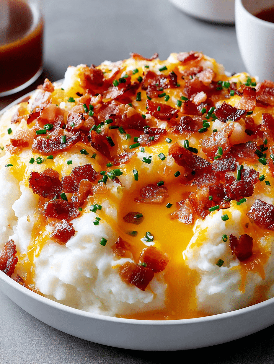 Loaded Cheesy Bacon Mashed Potato Bowl