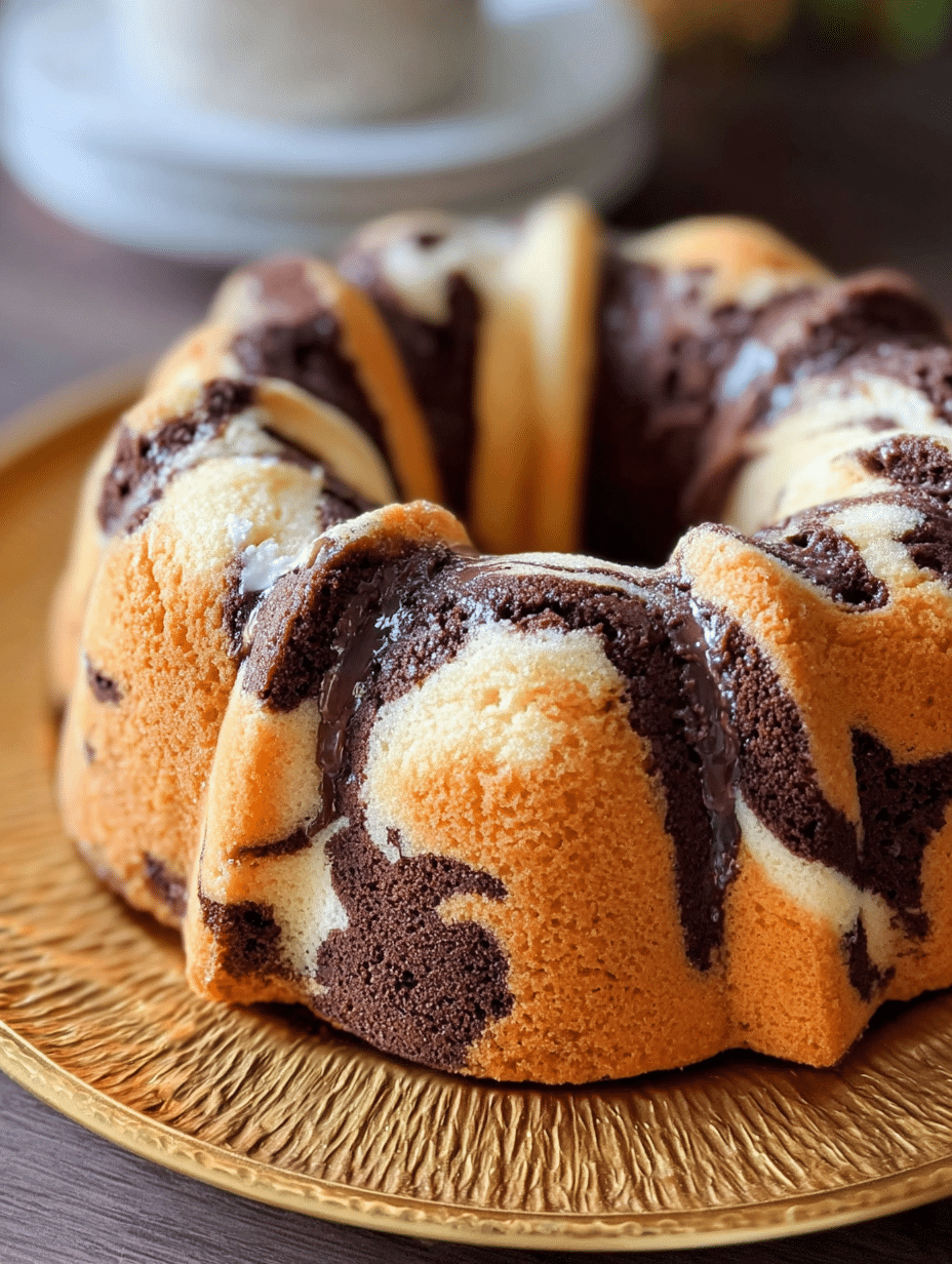 Marble Bundt Cake Elegance