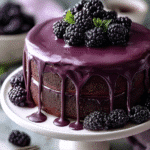 Midnight Blackberry Velvet Cake