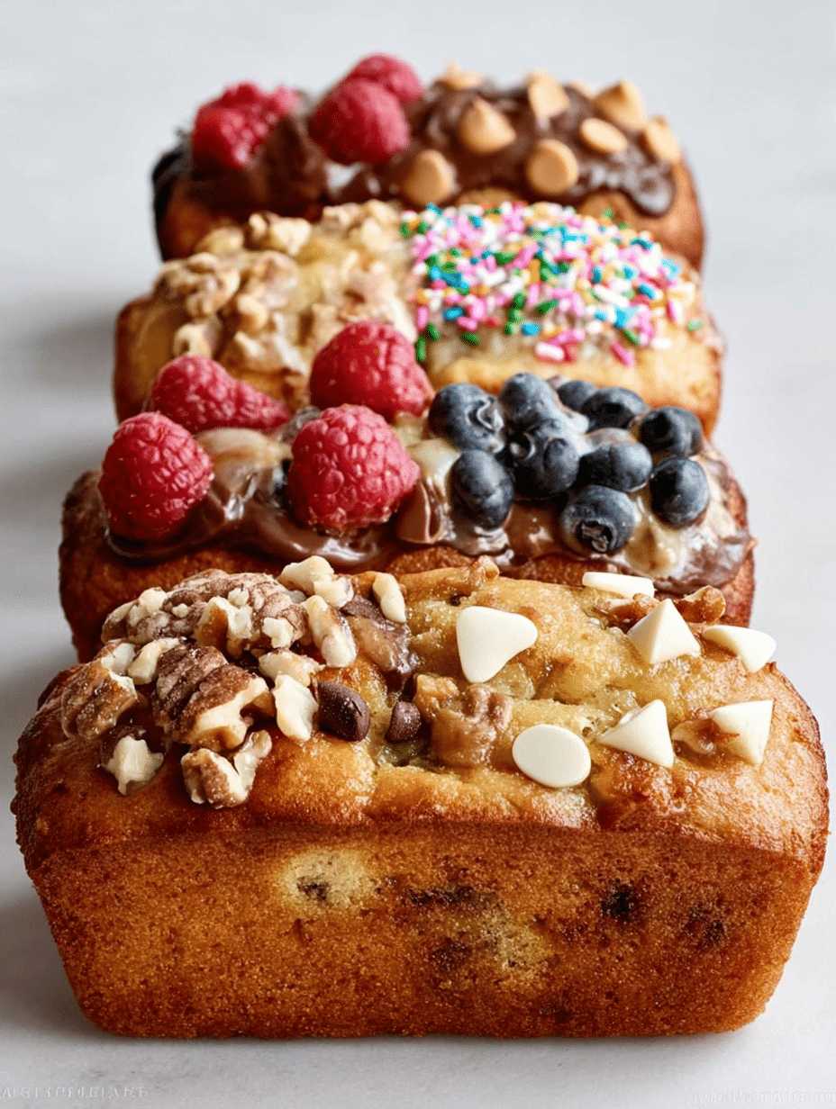Mini Banana Bread Variety Loaves: Create Delicious Mixes! 2 Mini Banana Bread Variety Loaves