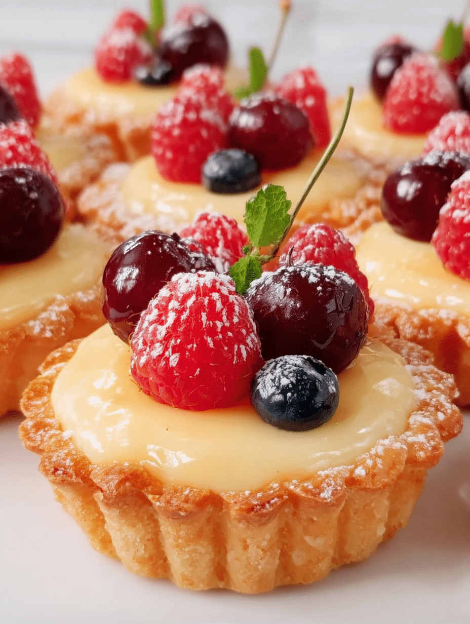Mini Berry Custard Tartlets