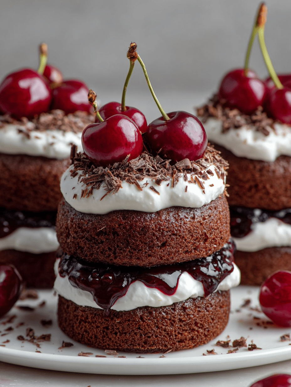 Mini Black Forest Layer Cakes: A Delightful Recipe! 2 Mini Black Forest Layer Cakes